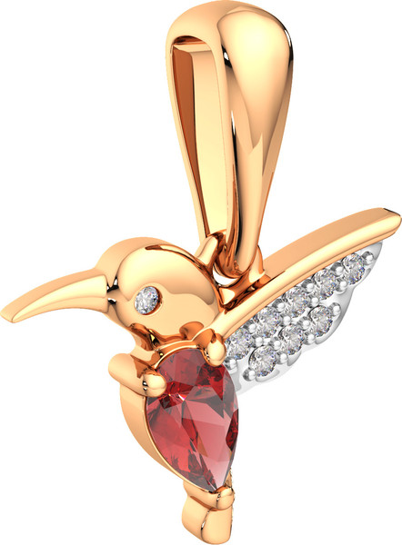 Изображение товара Подвеска из розового золота ZORKA 4S5020.14K.R (с гранатом и фианитами)