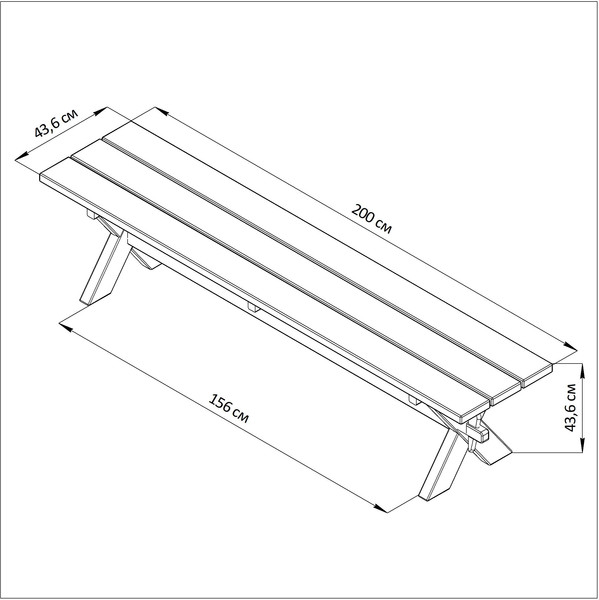 Изображение товара Скамья садовая Dipriz Д.25085 (белый)