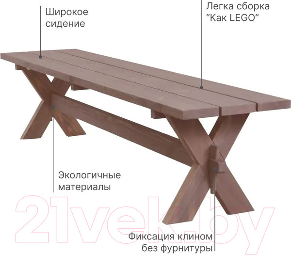 Изображение товара Скамья садовая Dipriz Ойвинд Д.25042.2 (венге)