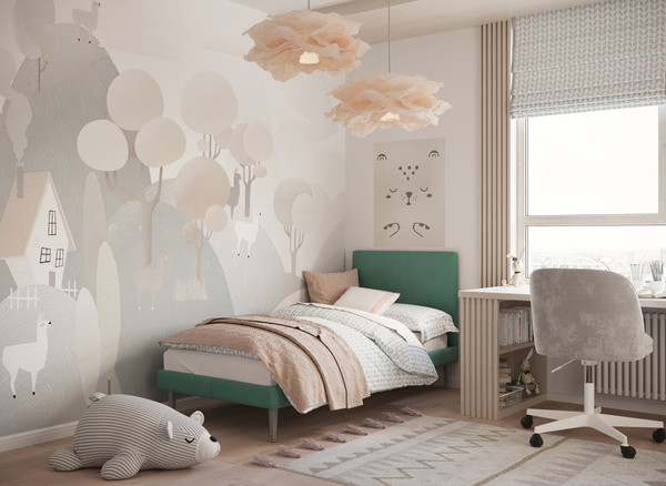 Изображение товара Односпальная кровать Moon Family 1256 / MF011301