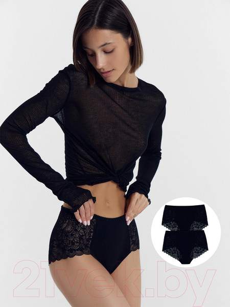 Изображение товара Комплект женских трусов Mark Formelle 412417-2 (р.102, черный)