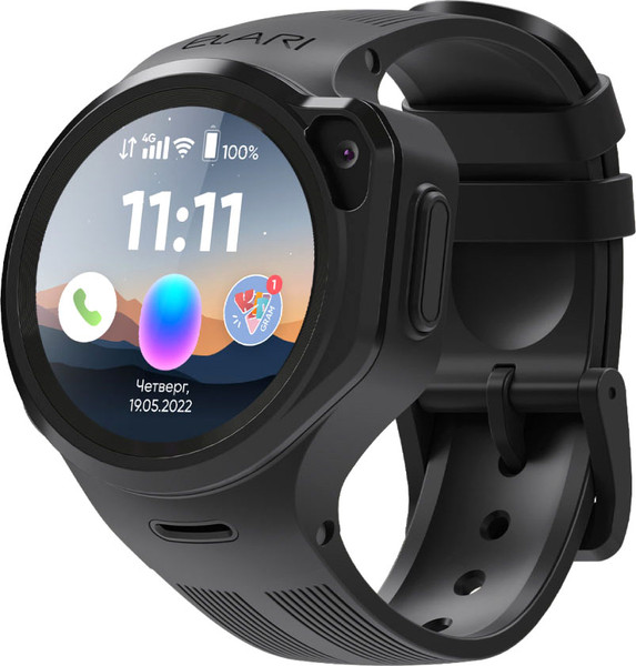 Изображение товара Умные часы детские Elari KidPhone Маруся 4GR M / KP-4GR-M-BLK (черный)