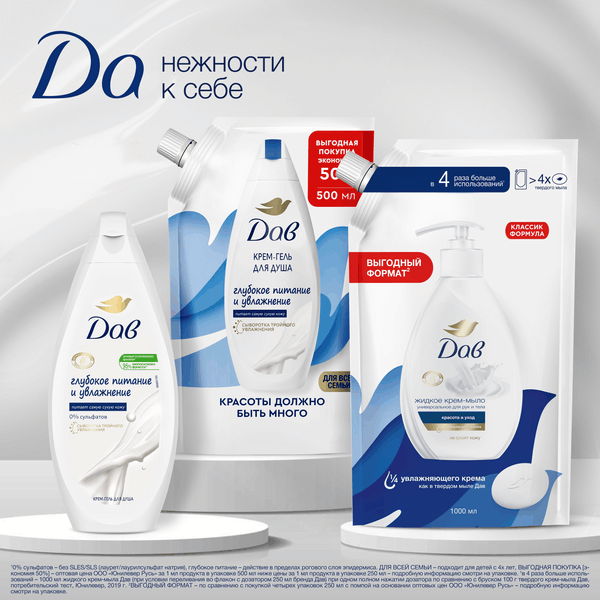 Изображение товара Мыло жидкое Dove Красота и уход (1л)