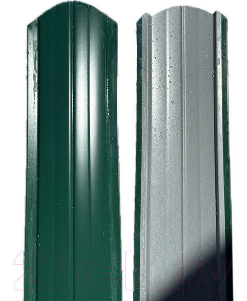 Изображение товара Штакетник металлический Белзабор Полукруг оптима 1700мм (10шт, ПЭ-RAL 6005)