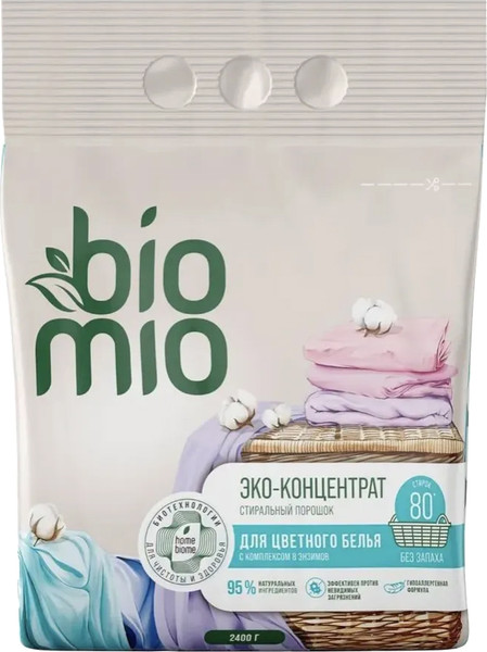 Изображение товара Стиральный порошок BioMio Colors&Whites (2.4кг)