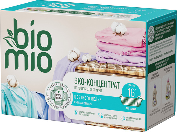 Изображение товара Стиральный порошок BioMio Colors&Whites (500г)