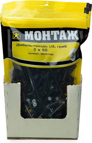 Изображение товара Дюбель-гвоздь Монтаж US 6x60 / MD001080 (100шт)