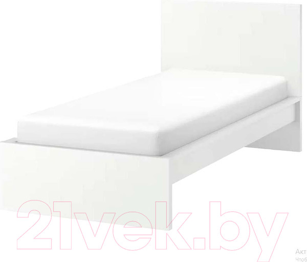 Изображение товара Односпальная кровать Dipriz Марм 90x200 / Д.80069.1 (белый)