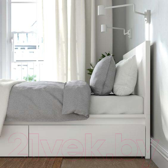 Изображение товара Односпальная кровать Dipriz Марм 90x200 / Д.80069.1 (белый)