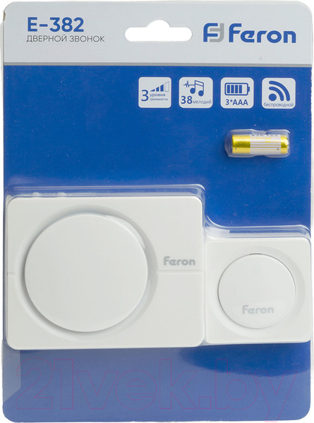 Изображение товара Электрический звонок Feron E-382 / 48922 (белый)
