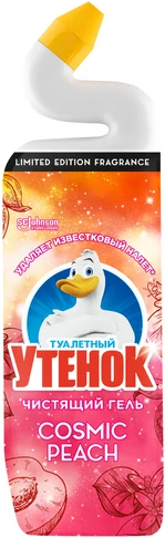 Изображение товара Чистящее средство для унитаза Туалетный утенок Гель Cosmic Peach (800мл)