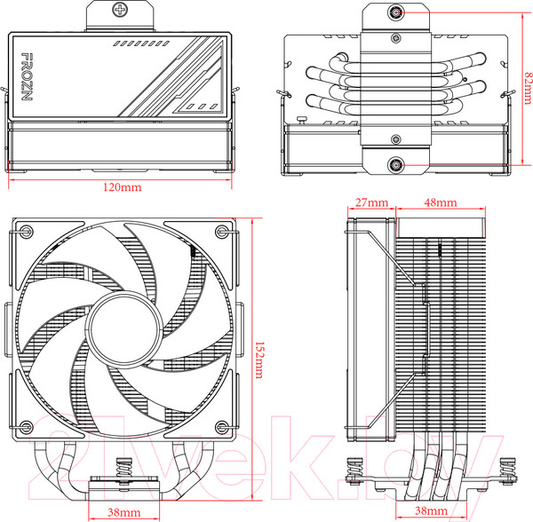 Изображение товара Кулер для процессора ID-Cooling Frozn A410 ARGB White