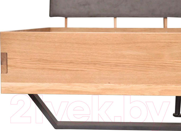 Изображение товара Двуспальная кровать Dipriz Bellissima 200x200 / Д.83051.1 (дуб масло)