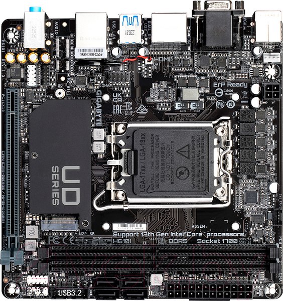 Изображение товара Материнская плата Gigabyte H610I