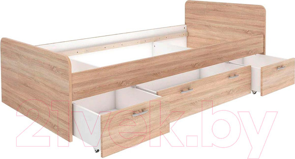 Изображение товара Односпальная кровать Dipriz Borо 90x200 / Д.80070.2 (сонома)