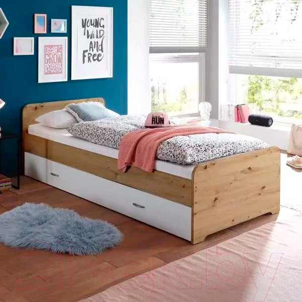 Изображение товара Двухъярусная выдвижная кровать Dipriz Duplo 90x200 / Д.80045.2 (артизан/белый)