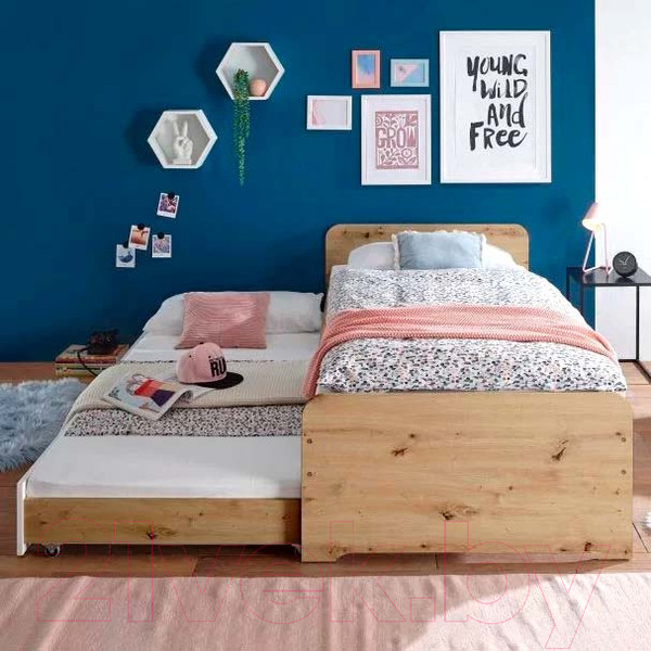 Изображение товара Двухъярусная выдвижная кровать Dipriz Duplo 90x200 / Д.80045.2 (артизан/белый)