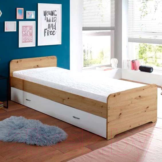 Изображение товара Двухъярусная выдвижная кровать Dipriz Duplo 90x200 / Д.80045.2 (артизан/белый)