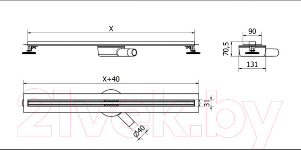 Изображение товара Трап для душа Mexen Flat MEX-1041060
