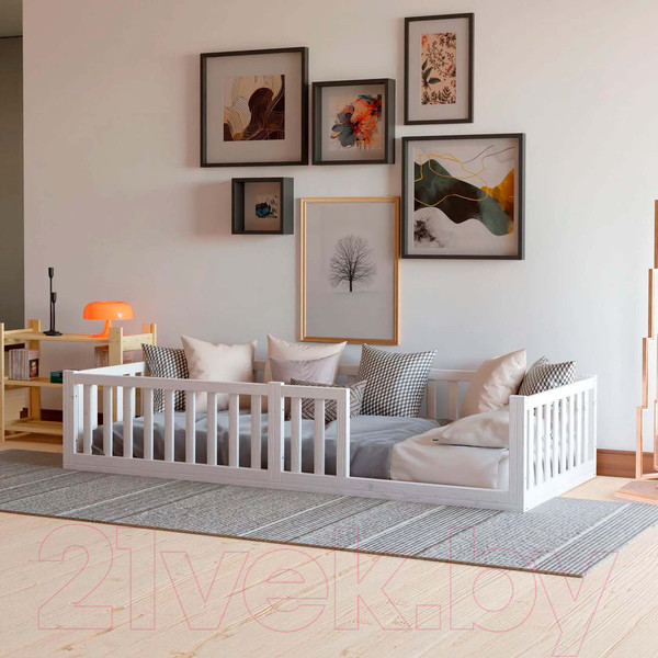 Изображение товара Кровать-тахта Dipriz Афина 90x200 / Д.80029.1 (белый воск укрывистый)