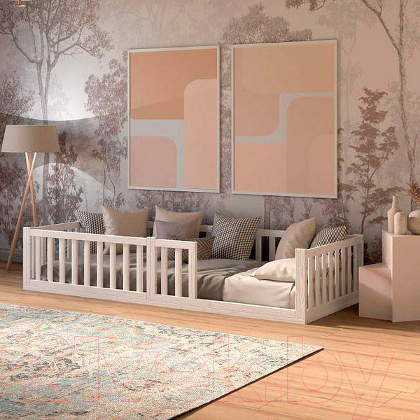 Изображение товара Кровать-тахта Dipriz Афина 90x200 / Д.80029.1 (белый воск укрывистый)