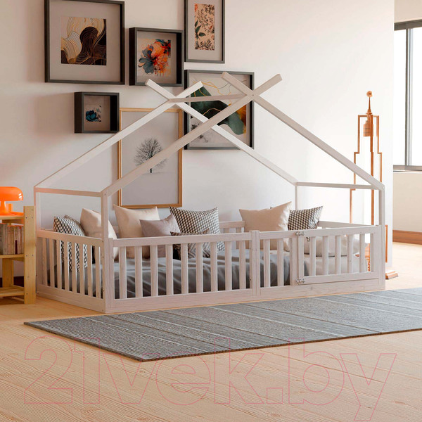 Изображение товара Кровать-тахта Dipriz Афина 90x200 / Д.80029.1 (белый воск укрывистый)