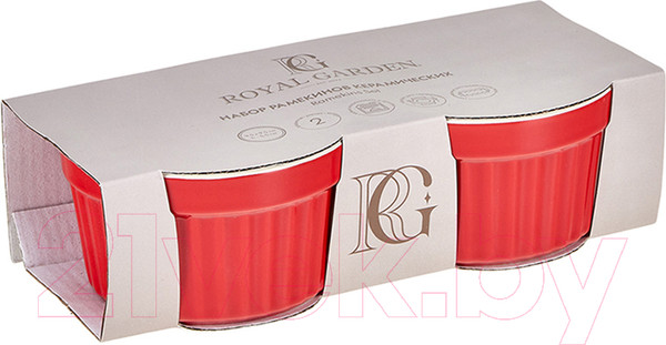 Изображение товара Набор рамекинов ROYAL GARDEN RG-SP-RO9/Re (2шт, красный)