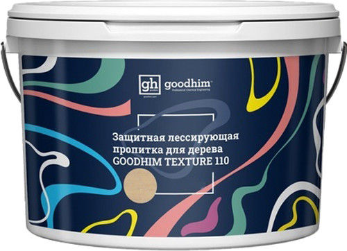 Изображение товара Пропитка для дерева GoodHim Texture 110 лессирующая для дерева (3л, белый)