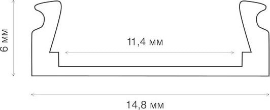 Изображение товара Профиль для светодиодной ленты Rexant 146-400-1