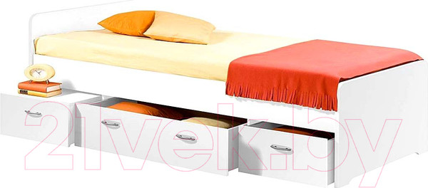 Изображение товара Односпальная кровать Dipriz Boro 90x200 / Д.80070.1 (белый)