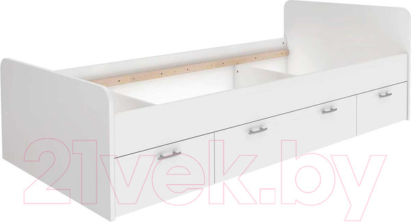 Изображение товара Односпальная кровать Dipriz Boro 90x200 / Д.80070.1 (белый)