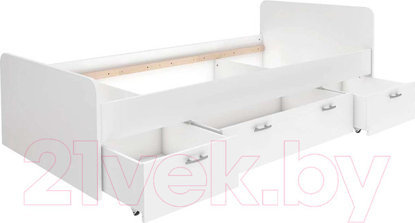 Изображение товара Односпальная кровать Dipriz Boro 90x200 / Д.80070.1 (белый)