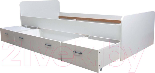 Изображение товара Односпальная кровать Dipriz Boro 90x200 / Д.80070.1 (белый)