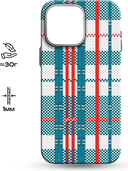 Изображение товара Чехол-накладка Luxo Самоирония Lf-3 для Apple iPhone 15 Pro Max (бирюзовый/красный, светящийся)