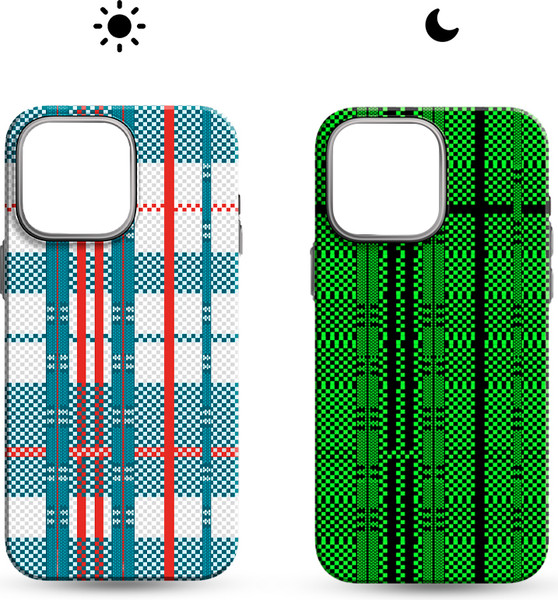 Изображение товара Чехол-накладка Luxo Самоирония Lf-3 для Apple iPhone 15 Pro Max (бирюзовый/красный, светящийся)