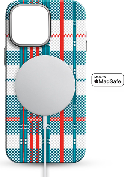 Изображение товара Чехол-накладка Luxo Самоирония Lf-3 для Apple iPhone 15 Pro Max (бирюзовый/красный, светящийся)