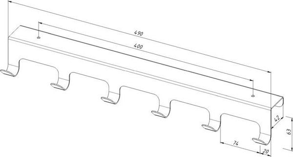 Изображение товара Вешалка для одежды Rexant 38-0643 (черный)