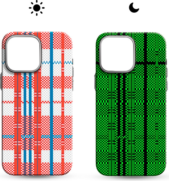 Изображение товара Чехол-накладка Luxo Самоирония Lf-4 для Apple iPhone 15 Pro (красный/синий, светящийся)