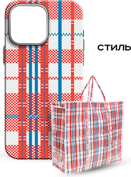 Изображение товара Чехол-накладка Luxo Самоирония Lf-4 для Apple iPhone 15 Pro (красный/синий, светящийся)