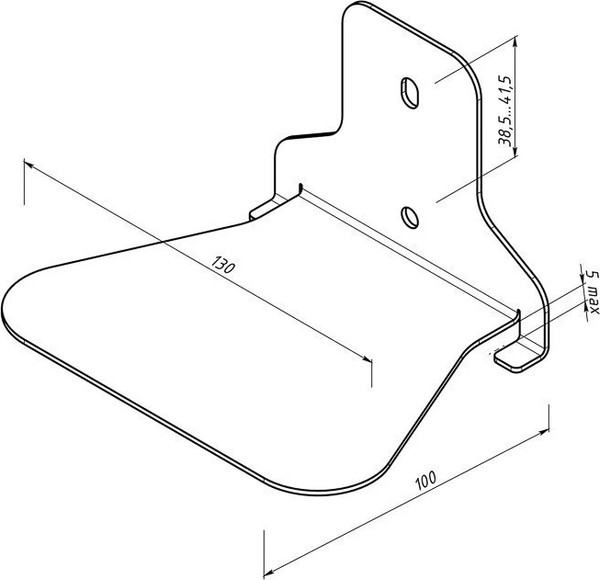 Изображение товара Полка Rexant 38-0634 (настенный, черный)