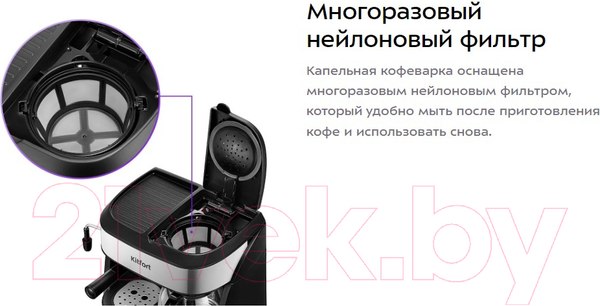 Изображение товара Кофемашина Kitfort KT-7185