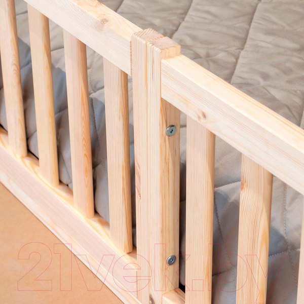 Изображение товара Односпальная кровать детская Dipriz Bufalina 90x200 / Д.80050.2 (прозрачный лак)