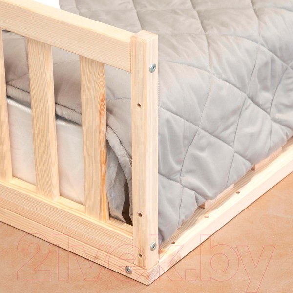 Изображение товара Односпальная кровать детская Dipriz Bufalina 90x200 / Д.80050.2 (прозрачный лак)