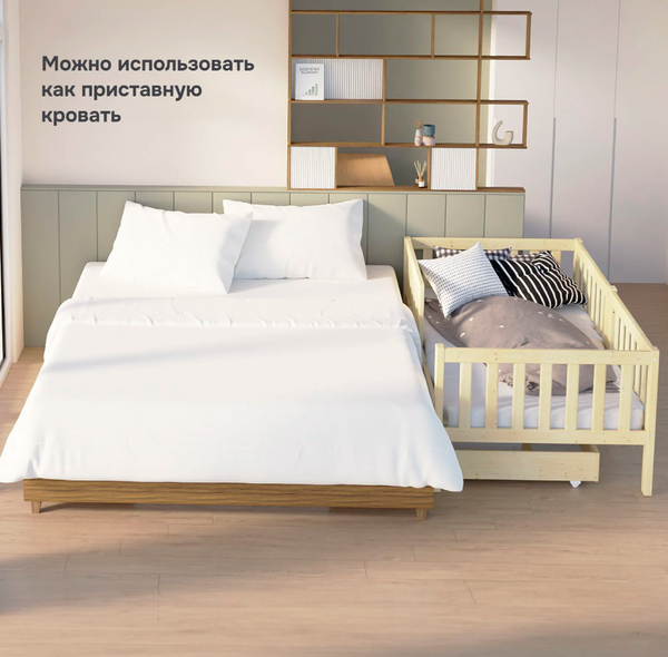 Изображение товара Кровать-тахта детская Dipriz Фиона 80x160 / Д.7552.1 (белый)