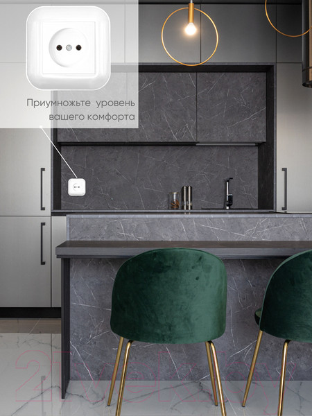 Изображение товара Рамка для выключателей и розеток Ovivo Loft 404-010001-096 (белый)