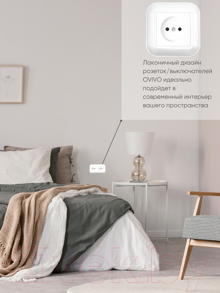 Изображение товара Рамка для выключателей и розеток Ovivo Loft 404-010001-226 (белый)