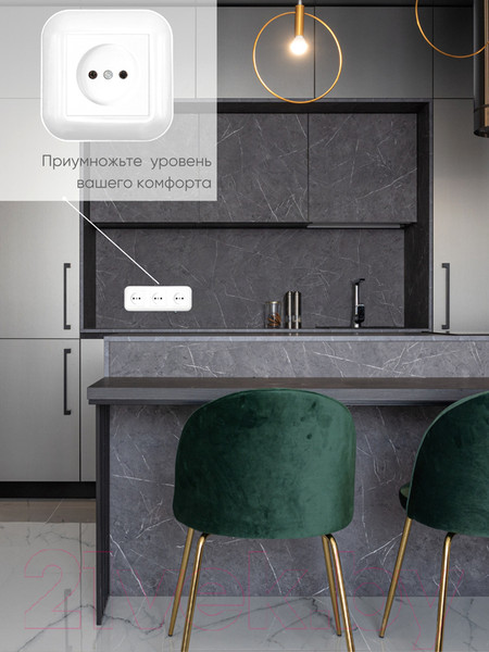 Изображение товара Рамка для выключателей и розеток Ovivo Loft 404-010001-227 (белый)