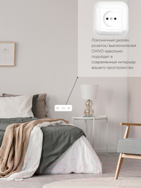 Изображение товара Рамка для выключателей и розеток Ovivo Loft 404-010001-227 (белый)