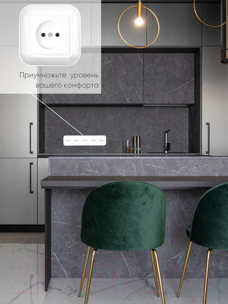 Изображение товара Рамка для выключателей и розеток Ovivo Loft 404-010001-250 (белый)