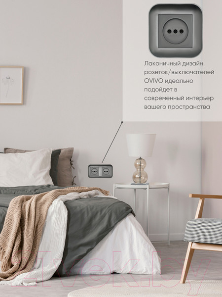 Изображение товара Рамка для выключателей и розеток Ovivo Loft 404-110011-226 (дымчатый)